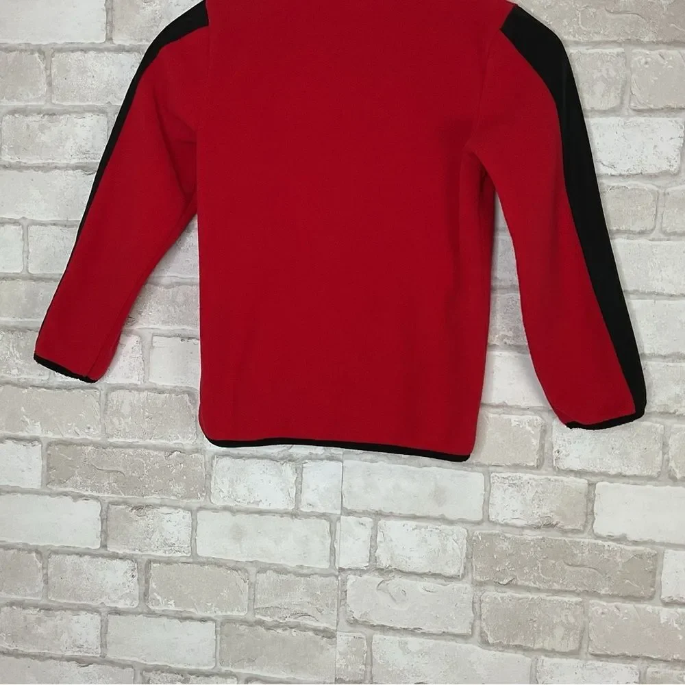 Nautica Kids Red & Black Quarter-Zip Sweater Size 7